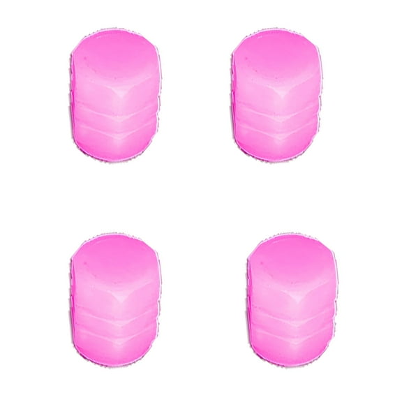 MELIVO Universal Fluorescent Tire Valve Stem Caps for Cars, Motorcycles, Bikes - ABS Material, Easy Installation, Anti-Dirt, Wear-Resistant Pink
