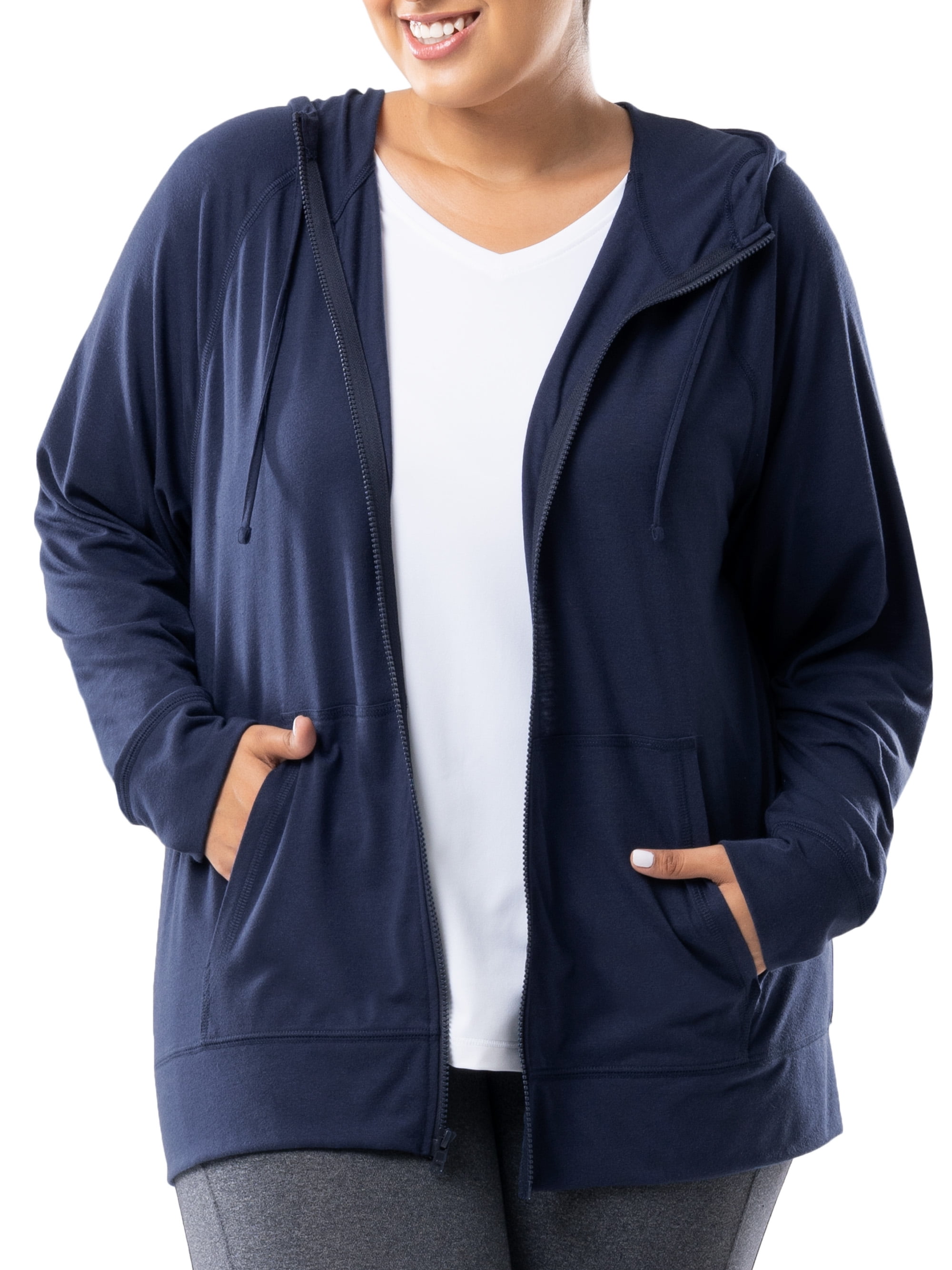 Women's Plus Size Lightweight Zip-Up Hoodie for Kuwait Ubuy