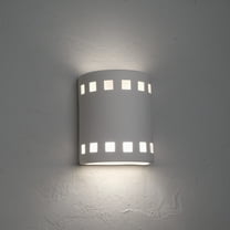 Luxury Lighting Jaken 10" High Ceramic Outdoor Wall Light, Paintable White Bisque, LED Bulb Included