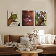 thumbnail image 2 of Hieng Black Wall Art African Woman Canvas Wall Decor Unframed American Black Women Wall Art Black Female Print Pictures Fashion Abstract Poster for Home Bedroom Bathroom Unframed, 2 of 6