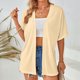 thumbnail image 1 of Top de ganchillo básico para mujer, cárdigan informal de ajuste holgado, traje de vacaciones de algodón informal FLhrweasw Para estrenar, 1 of 7