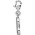 thumbnail image 2 of Sterling Silver Amore La Vita Rhodium-Plated Cz Letter B Initial Charm (33 X 12) Made In Thailand qcc104b, 2 of 5