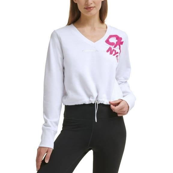 Calvin Klein Womens Performance Cinched Logo Sweatshirt
