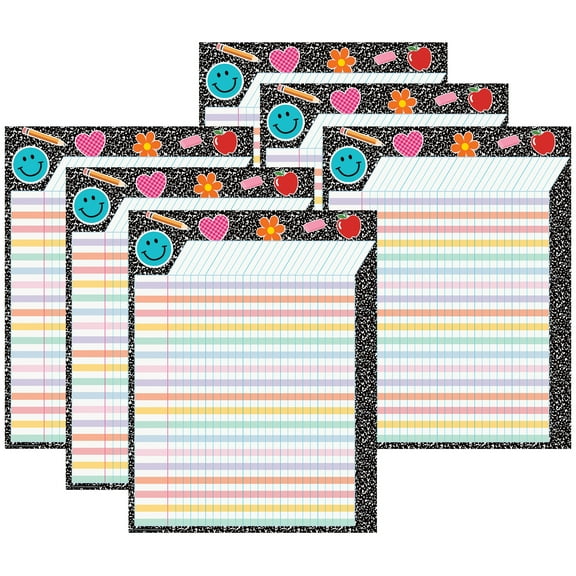 Teacher Created Resources Cool for School Incentive Chart, 17" x 22", Pack of 6