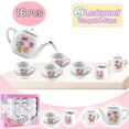 thumbnail image 3 of Juego de té Toy Tea Liberty Imports con forma de rosa, 16 piezas, porcelana, 3 of 7