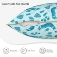 thumbnail image 3 of KLL Winter Warmth Blue Knitted Decorative Throw Pillow Covers Velvet Soft for Couch Sofa Bedroom Living Room Outdoor (No pillow core)- 20"x20", 3 of 5