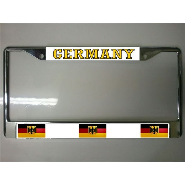 German Flag Photo License Plate Frame Free Screw Caps with this Frame