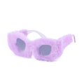 thumbnail image 1 of Women Plush Fuzzy Cat Eye Sunglasses, 1 of 5