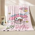 thumbnail image 2 of King Sizes Sanrio My Melody Flannel Blanket Children‘s Air Conditioning Blanket Lunch Blanket Pet for Daughter Girlfriend Gift, 2 of 7