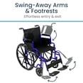 thumbnail image 4 of Silla de ruedas plegable Vive Mobility para adultos - Silla de ruedas portátil para personas mayores - Silla plegable con ruedas para viajes, todoterreno - Para personas mayores y discapacitadas, sopo, 4 of 5