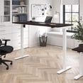 thumbnail image 1 of Scranton & Co Engineered Wood 72W Adjustable Standing Desk in Black Walnut, 1 of 7