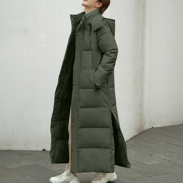 DPTALR Veste d'Hiver Femme Allongée et Épaissie Longueur Moyenne en Coton