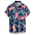 thumbnail image 4 of Men'S Casual Loose Fitting Short Sleeved Shirt Fashionable Lapel Shirt Top 3XL, 4 of 5