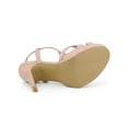 thumbnail image 5 of BLISSFUL STEP Women T Strap Slingback Platform Stiletto Heel Sandals, 5 of 7