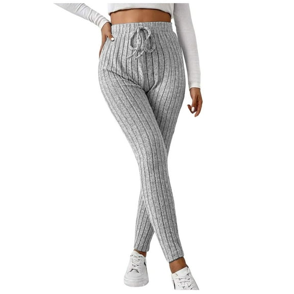 Pants for Women Work Clothes for Women Teacher Soft Pants Oversized Lady Trouser Dress Size 16 Draw String Dress Silk Dressy Linen Summer Fashionable Grey S