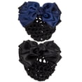 thumbnail image 1 of 2 Pcs Chignon pour Femmes Nœud en Filet Décoration Barrette Pince à Cheveux, 1 of 8