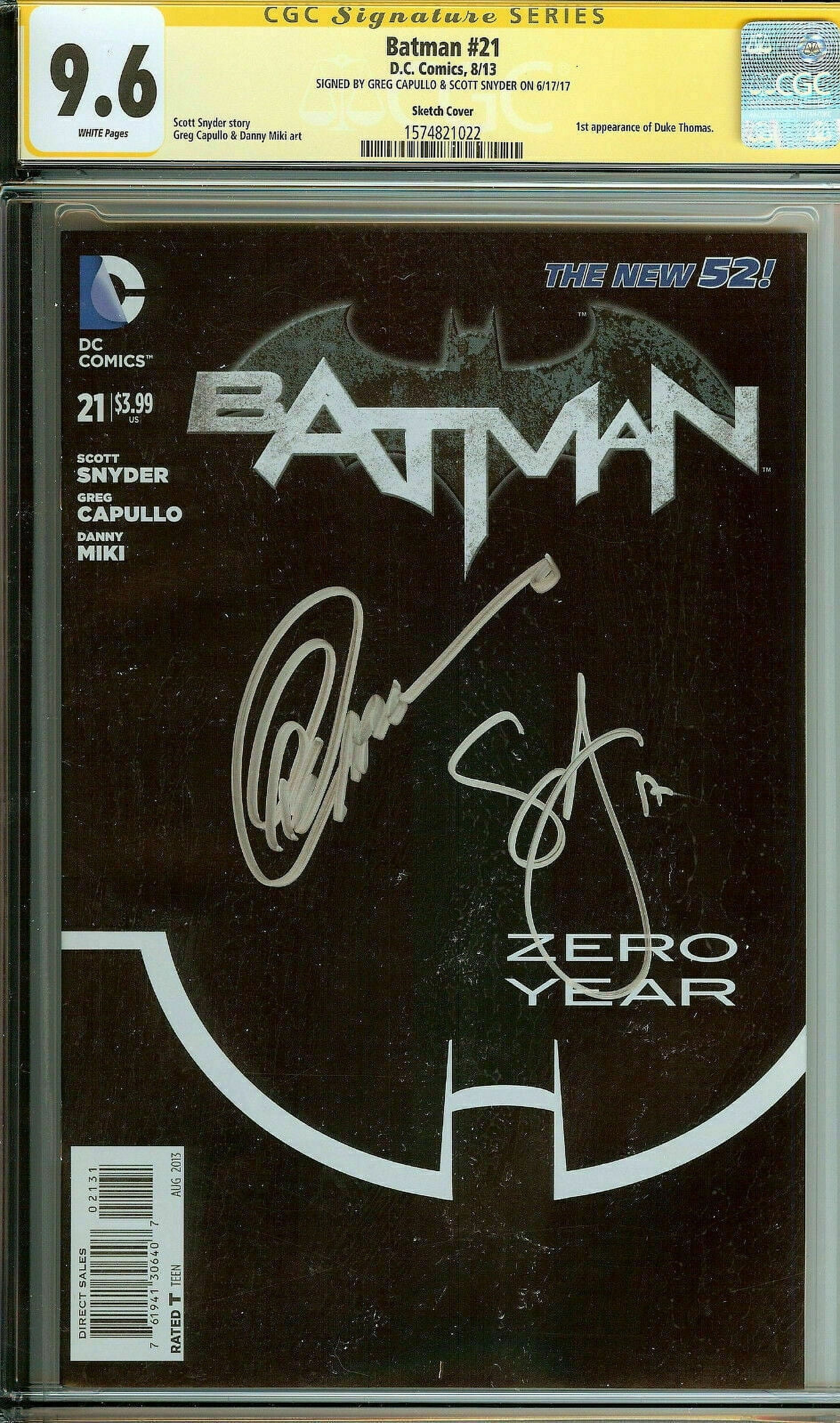 Batman The New 52 #21 1:100 Signed Snyder Capullo CGC 9.6