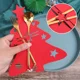 thumbnail image 5 of 2-50 piezas de portacubiertos navideños, bolsas para vajilla con forma de árbol de Navidad, bolsillos para cuchillos, tenedores y cucharas, bolsas para decoración de fiestas y cenas de Año Nuevo, 5 of 5