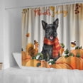 thumbnail image 4 of Happy Thanksgiving Scottish Terrier with Turkey Pumpkins Autumn Vibes Shower Curtain Scottie Dog Lover Gifts Waterproof Bathroom Bathtub Curtain - 12018, 4 of 5