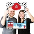 thumbnail image 3 of Big Dot of Happiness Fired Up Fire Truck - Firefighter Baby Shower or Birthday Party Photo Booth Picture Frame & Props - Printed on Sturdy Material, 3 of 7
