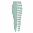 thumbnail image 5 of Gyexs Christmas Leggings for Women Red and White Striped Tights Ankle Length High Waist Funny Leggings Mint Green & Size XL, 5 of 6