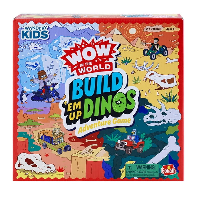 Juego de aventuras Goliath Wow in The World Build 'Em Up Dinos