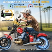 TOKTOO Licensed BMW 24v Electric Dirt Bike for kid, 24V Kid Electric Motorcycle, 24V Ride on Toy for Big Kids 5-8, 300W Power Motor With Removable Training Wheels, up to 12 Miles & 13MPH, Red