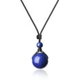 thumbnail image 1 of COAI Genuine Lapis Lazuli Round Beads Semi Precious Stones Pendant Necklace, 1 of 4