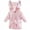 Floral Elephant, variant on Baby Girl Plush Bathrobe, Floral Elephant, 0-9M