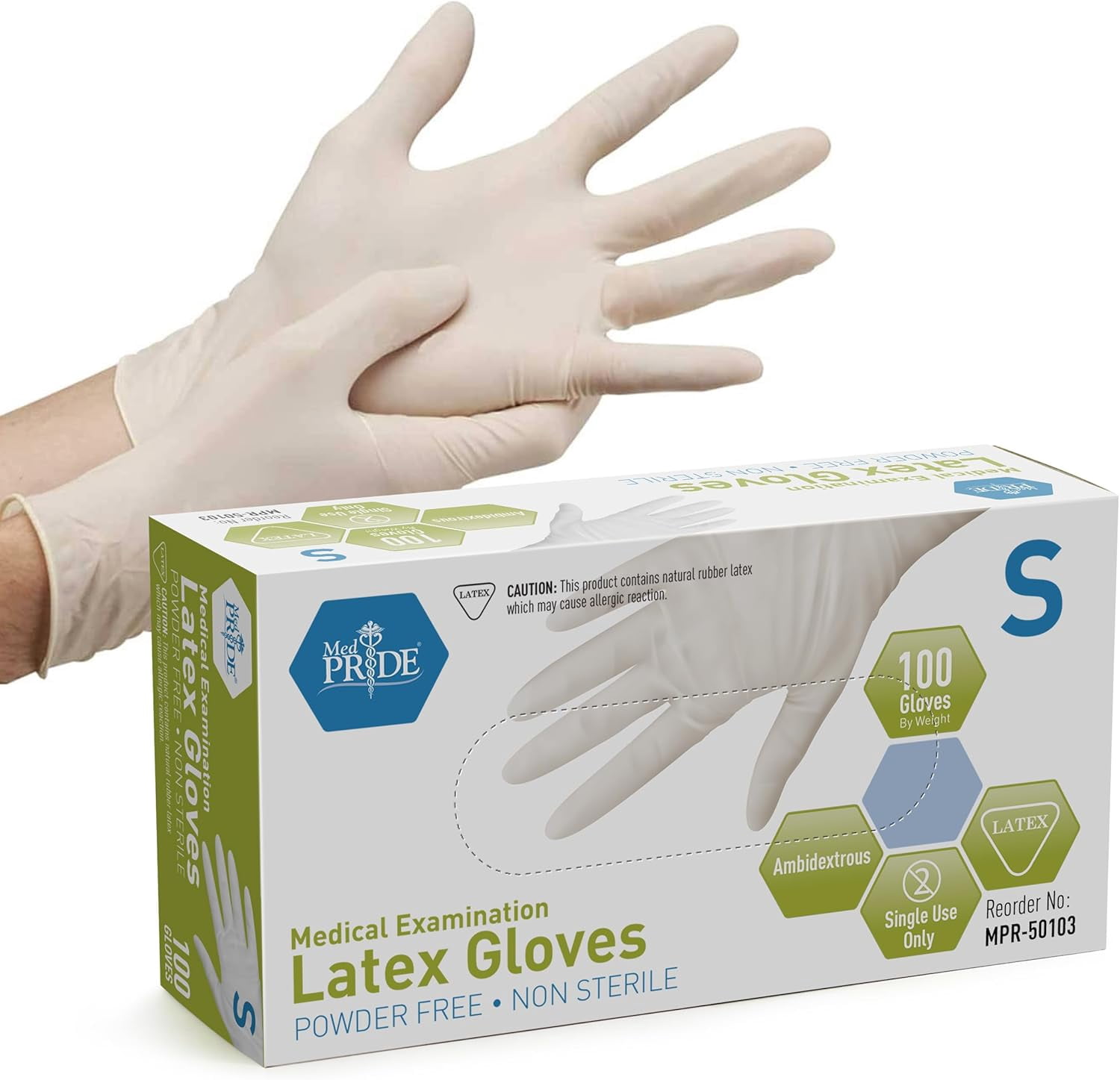 MedPride Disposable Latex Gloves, 100 ct, X-Large White - Walmart.com