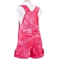 thumbnail image 3 of Peacolate 5-10T Little&Big Girls Adjustable Straps Short Overalls Jeans Outfits,Red,9-10Years, 3 of 5