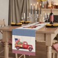 thumbnail image 2 of Table Runners 72 Inches Long Dress Scarves, 4th of July Farmhouse Kitchen Table Runner, Coffee Tablerunners, Red Truck Watermelon Patriotic Star USA Flag 14x72 Inch, 2 of 9