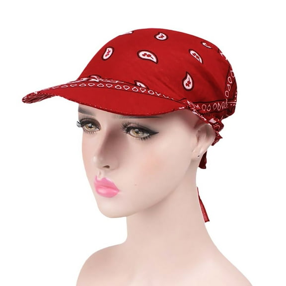 AOOCHASLIY Hats for Women Clothes Women India Muslim Retro Floral Cotton Towel Cap Turban Baseball Hat Wrap