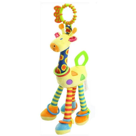 Mistaha Happy Monkey baby plush toy giraffe lathe hanging plush color car pendant baby toy old yellow giraffe 37cm