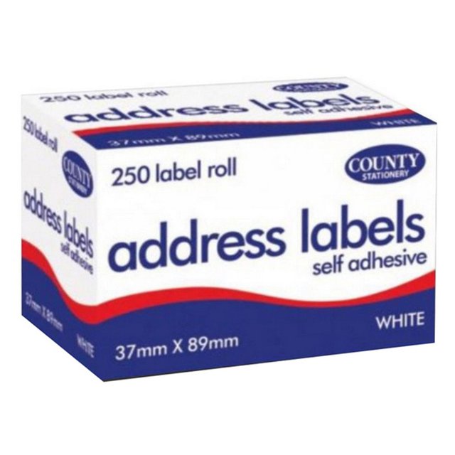 County Stationery White Self Adhesive Address Labels (Pack of 250)