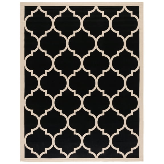 Safavieh Courtyard Alyssa Geometric Indoor/Outdoor Area Rug, Black/Beige, 8' x 11'