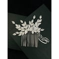 thumbnail image 1 of AMANDA - Peigne à Cheveux MARQUISE CZ LEAF en Argent, 1 of 5