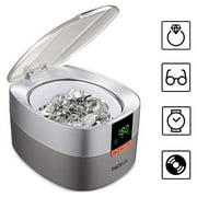 IDEALFORCE 750mL Ultrasonic Cleaner for Jewelry, Glasses, Watches - 5 Time Modes,Noise-free with LED Display Gray