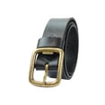 thumbnail image 2 of 1-1/2 in. US Steer Hide Men's Leather Belt with Detachable Antique Brass Finish Bottle Opener Buckle- Black, 2 of 2