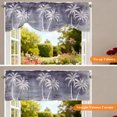 thumbnail image 5 of Palm Trees Tropical Tie Up Valance Curtains for Windows, Kitchen Curtains Window Treatments, Shabby Purple Summer Coastal Short Window Shades Valances for Bedroom Bathroom Cafe 42"x18", 5 of 8