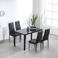 thumbnail image 3 of Dining Chairs Set of 4, Paproos PU Leather Kitchen Chairs with Metal Legs, Modern Dining Room Side Chairs Set with High Back for Kitchen Living Room, Black(Table Not Included), 3 of 7