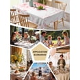 thumbnail image 6 of Pink Floral Art Tablecloth Rectangle Table Cloth 60x120, Waterproof Tablecloth Outdoor Table Cloth, Watercolor Botanical Spring Flowers Washable Table Cover for Kitchen Dinning Party, 6 of 8