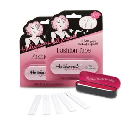 2 PACK set - Clothing 2-Sided Tape 072-Strips w/ 2 Tins by Hollywood Fashion Tape #KitFT36