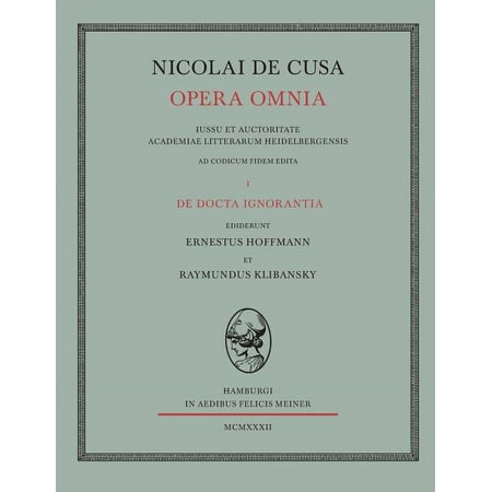 Nicolai de Cusa Opera omnia / Nicolai de Cusa Opera omnia. Volumen I.