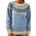 thumbnail image 1 of LUOGENLI Chandails Cardigan pour Femmes Grande Taille Tricot Manches Longues Décontracté Ample Automne Hiver Doux Confortable Col Rond pour Usage Quotidien Bleu Ciel Taille g, 1 of 4