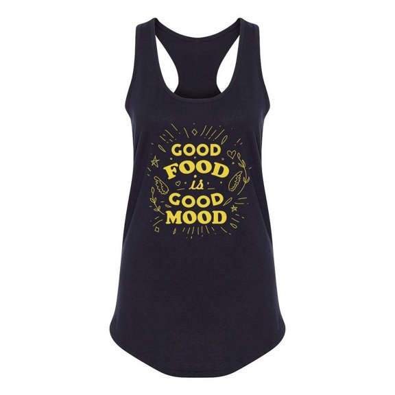 Good Food, Good Mood Quote Tank Women -Image by Shutterstock, Female Large