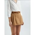 thumbnail image 5 of Mid Rise Pleated Mini Skirt with a Belt, 5 of 6