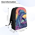 thumbnail image 4 of Fotbe Hip-Hop DJ Dolphin Travel Laptop Backpack, Business Slim Sturdy Laptops Backpack, Water Resistant College School Computer Bag Gift for Men & Women Fits 15.6 Inch Notebook, 4 of 8