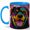 Blue, variant on Stained Glass Rottweiler Coffee Mug, Colorful Dog Mug, Ceramic 11 oz