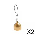 thumbnail image 1 of Mini campanas de latón perfecl Campanas artesanales vintage 2 piezas, 1 of 8